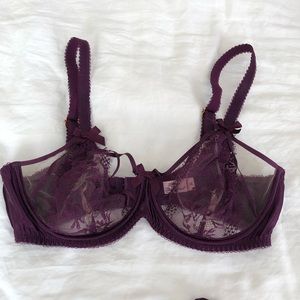 Agent Provocateur Purple Bra 34D free panties